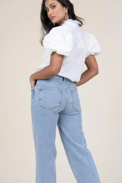 Cheap Scarlett Poppies Embroidery Poplin Top Amelia | White... | | Little Soho