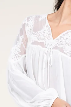 Shop Kocca Embroidery Top Calepodio | White... | | Little Soho