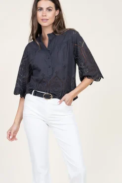 Sale Lollys Laundry Embroidery Top Louise | Black... | | Little Soho