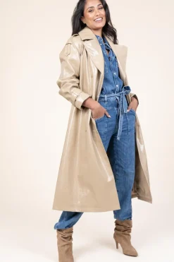 Discount Dante 6 Faux Leather Lacquer Trenchcoat Marceau | Camel... | | Little Soho