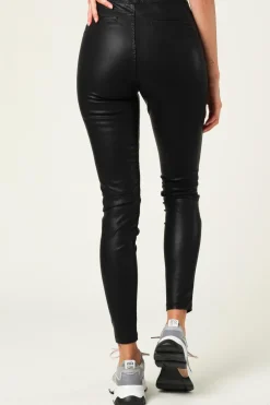 Fashion Knit-ted Faux Leather Legging Amber | Black... | | Little Soho
