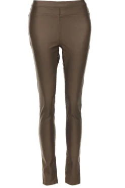 Sale Knit-ted Faux Leather Leggings Amber | Taupe... | | Little Soho