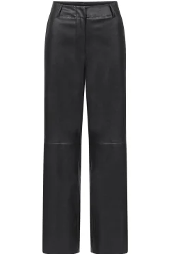 Cheap Knit-ted Faux Leather Pants Naomi | Black... | | Little Soho