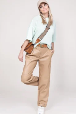 Discount Dante 6 Faux Leather Pants Reese | Camel... | | Little Soho