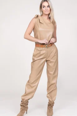 Discount Dante 6 Faux Leather Pants Reese | Camel... | | Little Soho