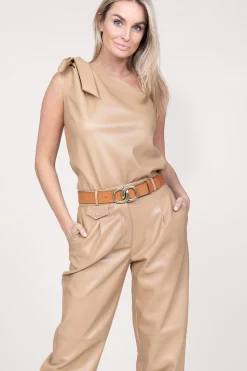 Outlet Dante 6 Faux Leather Top Vienna | Camel... | | Little Soho