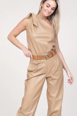 Outlet Dante 6 Faux Leather Top Vienna | Camel... | | Little Soho