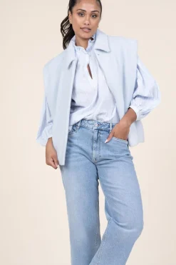 Store STUDIO AR Faux Mohair Waistcoat Helen | Blue... | | Little Soho