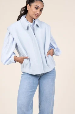 Store STUDIO AR Faux Mohair Waistcoat Helen | Blue... | | Little Soho