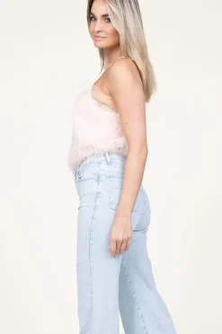 Flash Sale Twinset Feather Top Cupcake | Nude... | | Little Soho