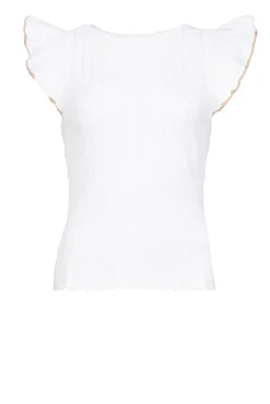 Best Kocca Fine Knitted Top With Ruffles Curuana | White... | | Little Soho