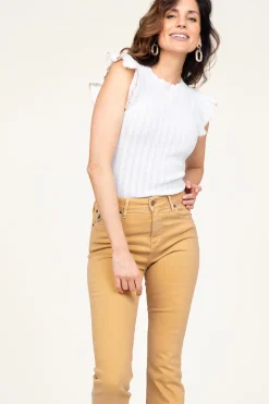 Best Kocca Fine Knitted Top With Ruffles Curuana | White... | | Little Soho