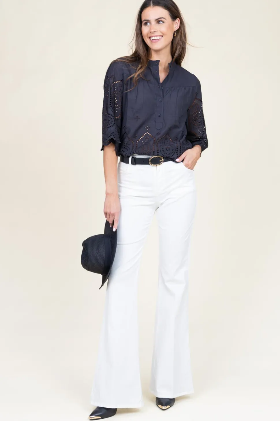 New Kocca Flared Jeans Grazia | White... | | Little Soho