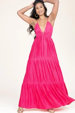New ba&sh Flowey Maxi Dress Wasta | Pink... | | Little Soho