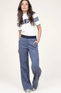 Store Liu Jo Flowy Denim Trousers Modat | Blue... | | Little Soho