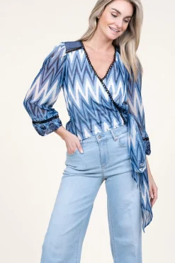 Clearance Liu Jo Flowy Top With Lace Details Sunshine | Blue... | | Little Soho