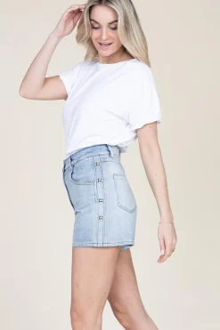 Outlet IRO High Waist Denim Short Canio | Blue... | | Little Soho