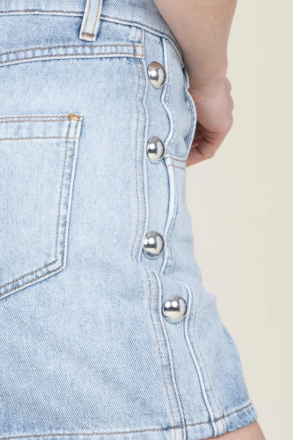 Outlet IRO High Waist Denim Short Canio | Blue... | | Little Soho