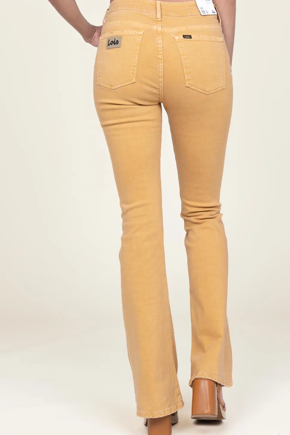 Sale Lois Jeans High Waist Flared Stretch Jeans Raval L32 | Yellow... | | Little Soho