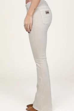 Online Lois Jeans High Waist Flared Stretch Jeans Raval L32 | Beige... | | Little Soho