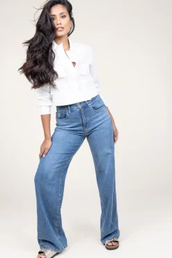 Fashion Lois Jeans High Waist Straight Jeans Rosa L34 | Blue... | | Little Soho