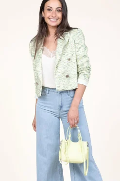 Discount Liu Jo Jacquard Blazer With Lurex Carmine | Green... | | Little Soho