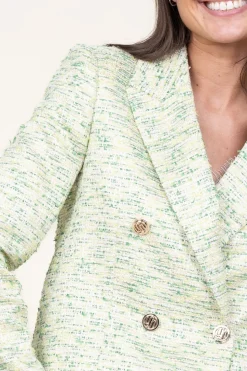 Discount Liu Jo Jacquard Blazer With Lurex Carmine | Green... | | Little Soho