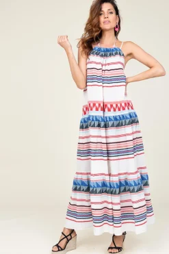 Best Sale Devotion Jacquard Maxi Dress Oriana | Blue... | | Little Soho