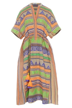 New Devotion Jacquard Midi Dress Veloudenia | Orange... | | Little Soho