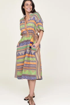 New Devotion Jacquard Midi Dress Veloudenia | Orange... | | Little Soho