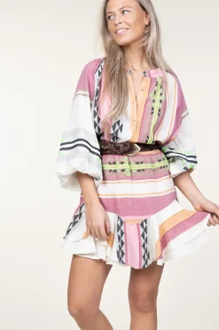 Hot Devotion Jacquard Mini Skirt Nathalie | Pink... | | Little Soho