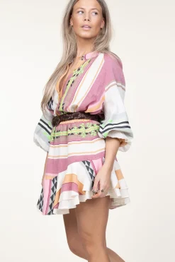 Hot Devotion Jacquard Mini Skirt Nathalie | Pink... | | Little Soho