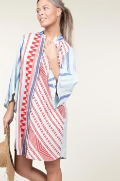 Shop Devotion Jacquard Tunic Dress Sandra | Blue... | | Little Soho