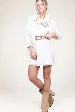 Hot Dante 6 Jacquard Viscose Blend Dress Daffodil | White... | | Little Soho