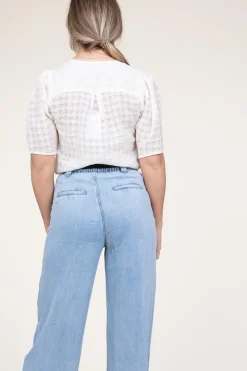 Clearance Dante 6 Jacquard Viscose Blend Top Pomona | White... | | Little Soho