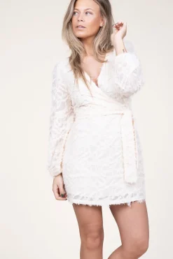 Discount Aaiko Jacquard Wrap Dress Eloise | Natural... | | Little Soho