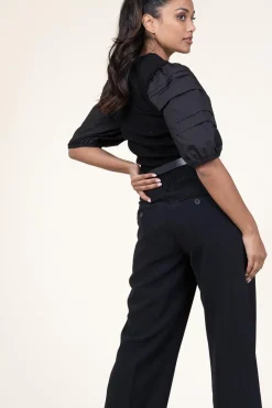 Discount Dante 6 Jersey Top With Poplin Sleeves Elyse | Black... | | Little Soho