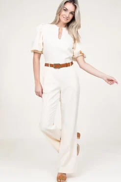 Best Aaiko Jumpsuit With Bow Belt Hellen | Natural... | | Little Soho