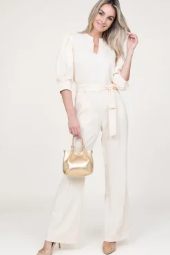 Best Aaiko Jumpsuit With Bow Belt Hellen | Natural... | | Little Soho