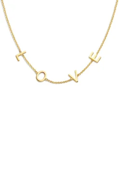 Best Sale Just Franky 14K Gold Love Letter Necklace - Small | Gold... | | Little Soho