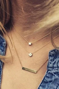 Hot Just Franky 14K Gold Necklace Clover | Yellow Gold... | | Little Soho