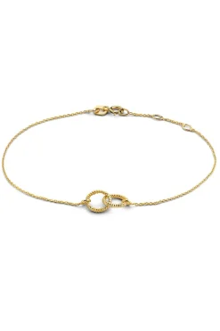 Online Just Franky 14K Gold Vintage Open Circle Bracelet | Gold... | | Little Soho