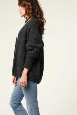 Clearance American Vintage Knitted Cardigan East | Dark Grey... | | Little Soho