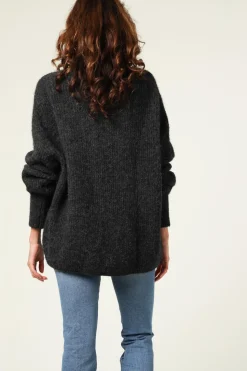 Clearance American Vintage Knitted Cardigan East | Dark Grey... | | Little Soho