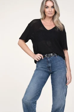Flash Sale IRO Knitted Mesh Top Belaid | Black... | | Little Soho