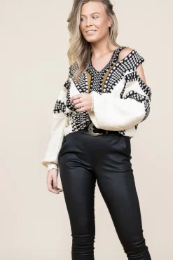 Shop Mes Demoiselles Knitted Sweater With Cut-Outs Misaki | Natural... | | Little Soho