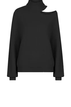 Store Dante 6 Knitted Sweater With Cut-Outs Marenna | Black... | | Little Soho
