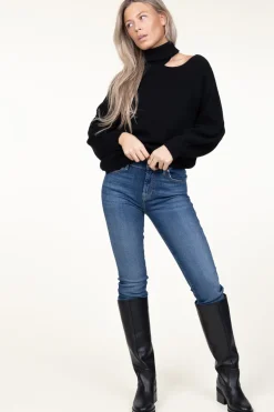 Store Dante 6 Knitted Sweater With Cut-Outs Marenna | Black... | | Little Soho