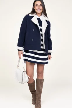 Store ba&sh Knitted Tunic Dress Marantonia | Blue... | | Little Soho