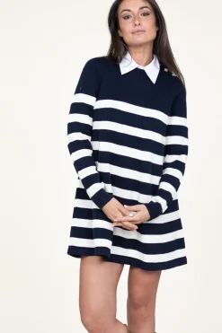 Store ba&sh Knitted Tunic Dress Marantonia | Blue... | | Little Soho